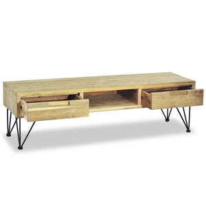 Έπιπλο Τηλεόρασης 120 x 35 x 35 εκ. από Μασίφ Ξύλο Teak - PAKOBAZAAR