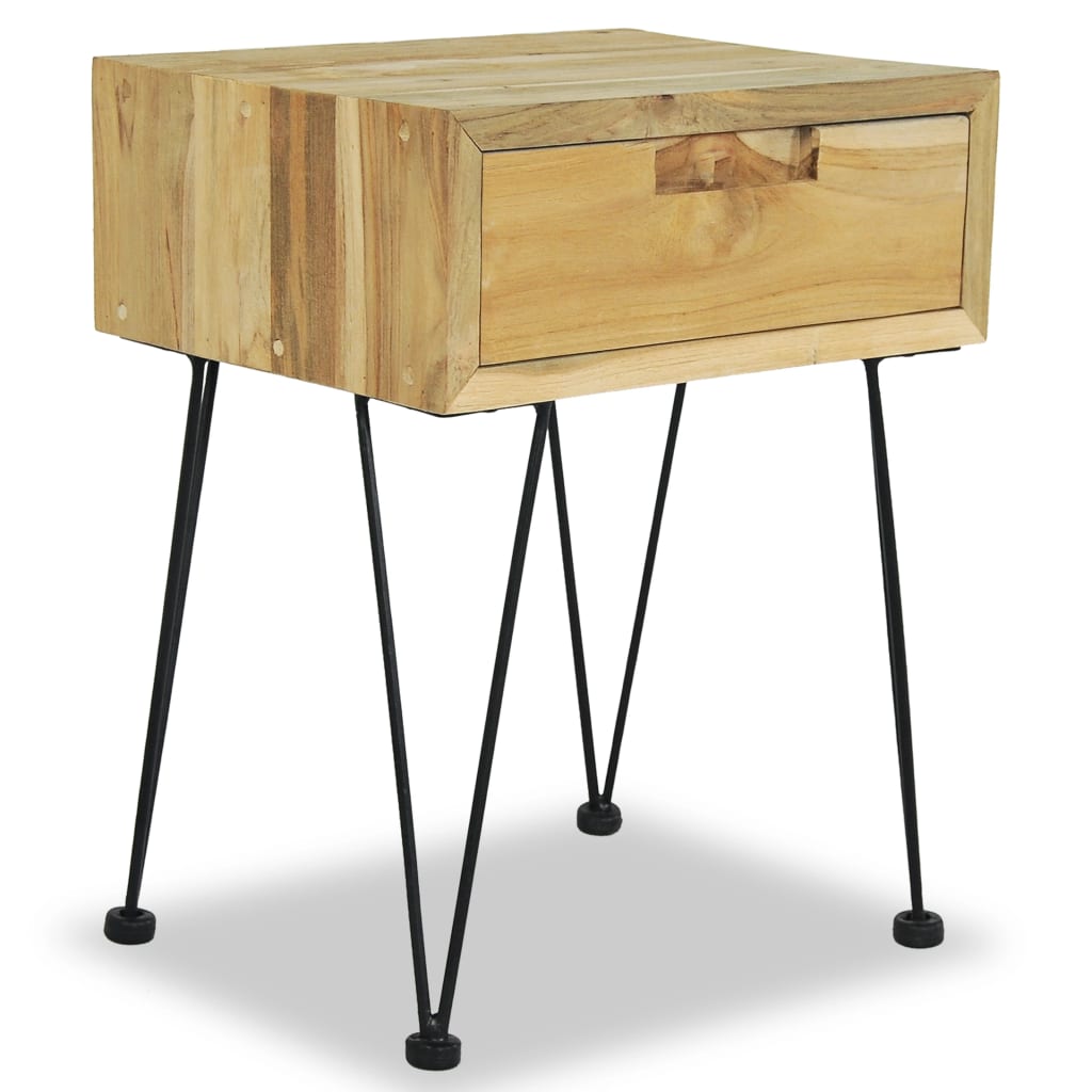 Κομοδίνο 40 x 30 x 50 εκ. από Μασίφ Ξύλο Teak - PAKOBAZAAR