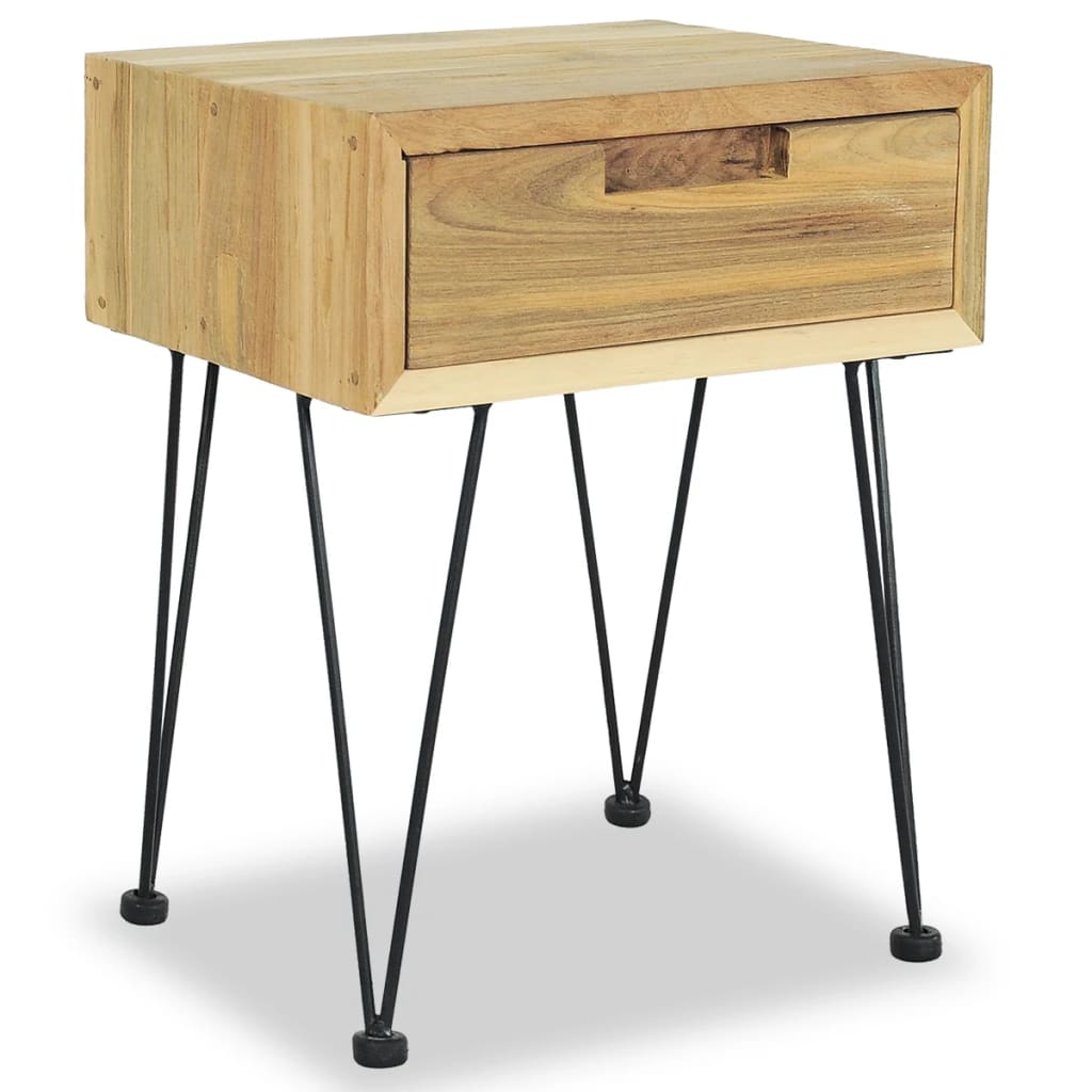 Κομοδίνο 40 x 30 x 50 εκ. από Μασίφ Ξύλο Teak - PAKOBAZAAR