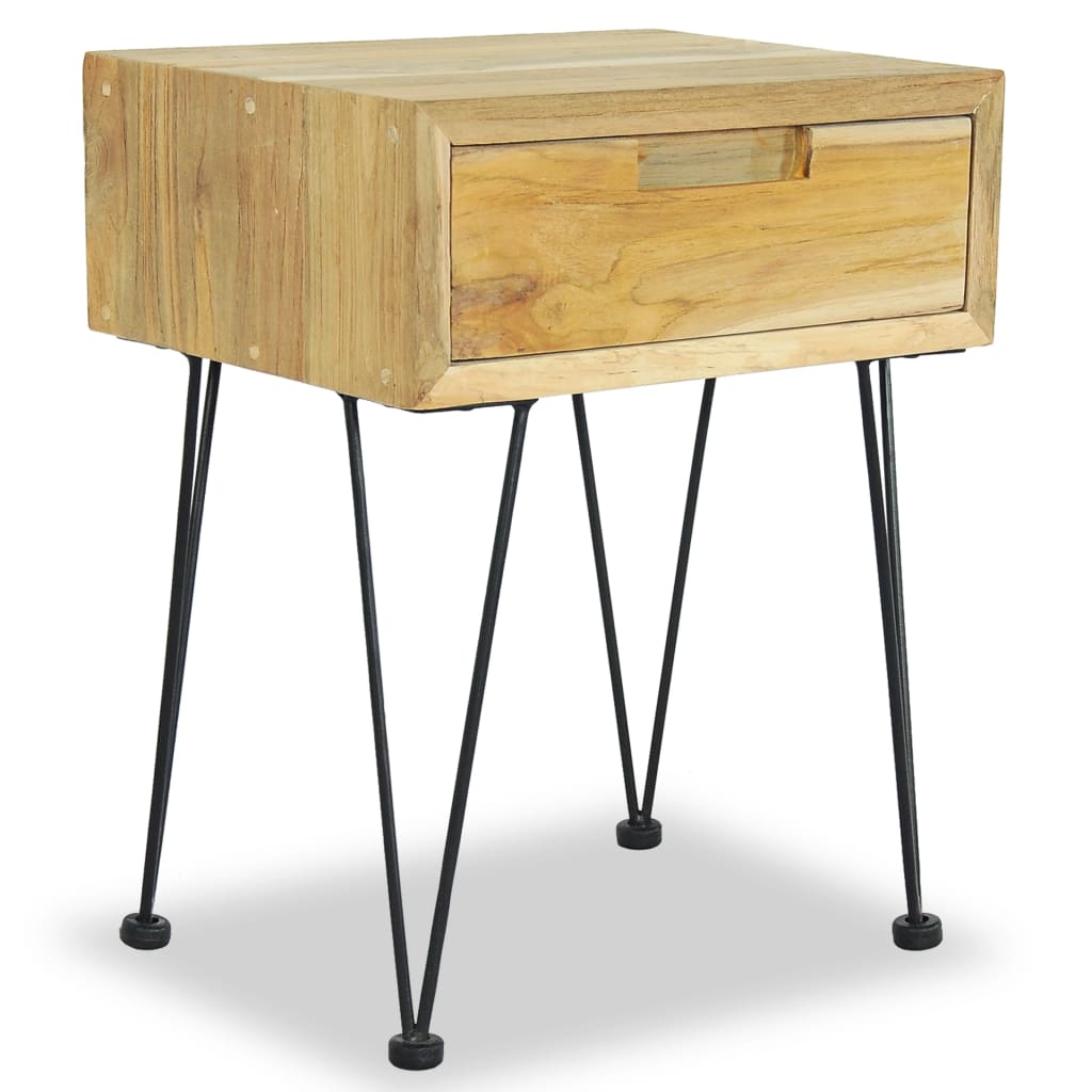Κομοδίνο 40 x 30 x 50 εκ. από Μασίφ Ξύλο Teak - PAKOBAZAAR