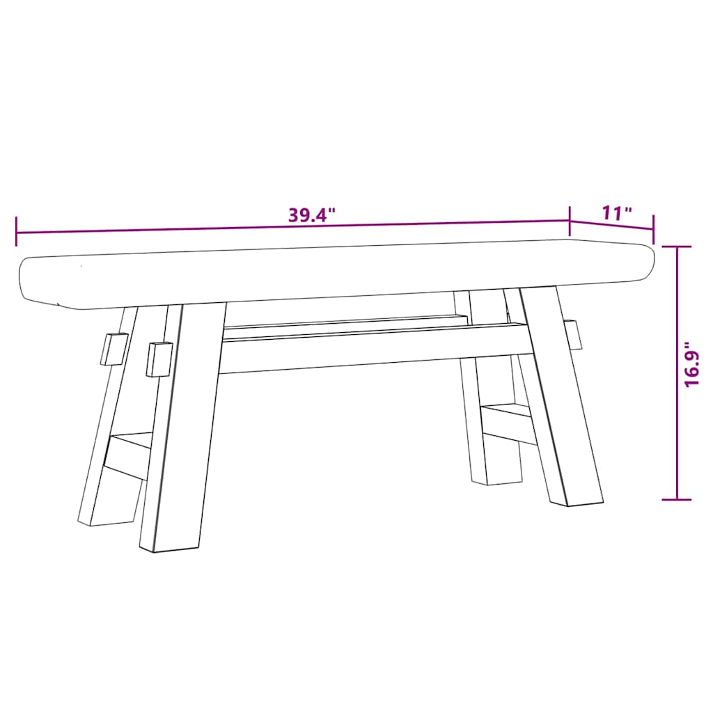 Παγκάκι 100x28x43 εκ. από Μείγμα Ανακυκλωμένων Ξύλων/Μασίφ teak - PAKOBAZAAR