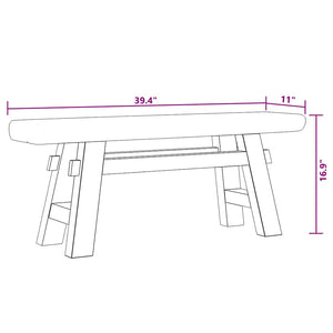 Παγκάκι 100x28x43 εκ. από Μείγμα Ανακυκλωμένων Ξύλων/Μασίφ teak - PAKOBAZAAR