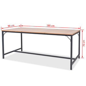 Τραπεζαρία 180 x 90 x 76 εκ. από Φράξο