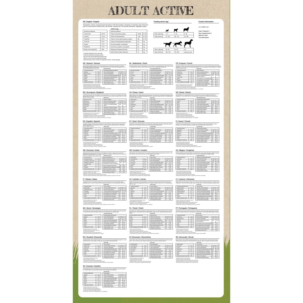 Ξηρά Τροφή Σκύλων Premium Adult Active Chicken & Fish 15 κ. - Pakobazaar