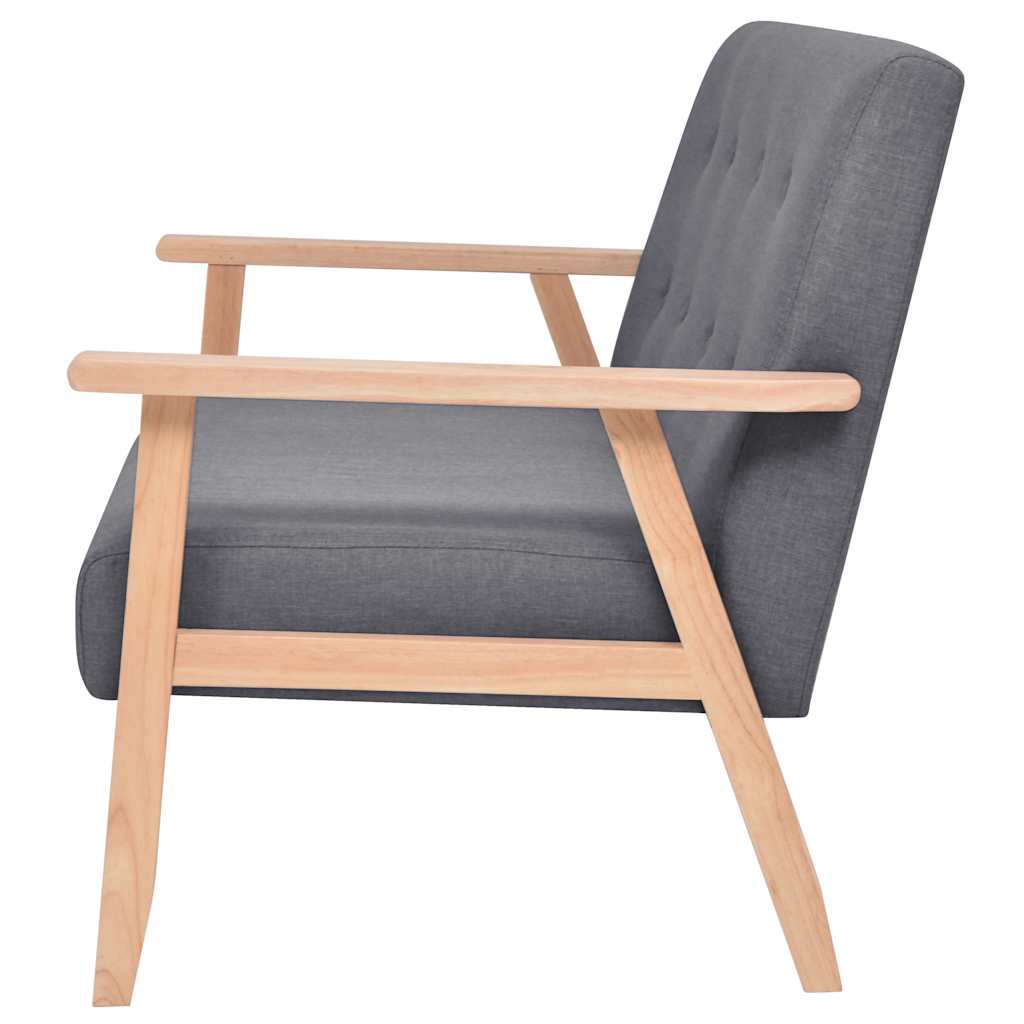 Καναπές Διθέσιος Σκούρο Γκρι Υφασμάτινος - PAKOBAZAAR