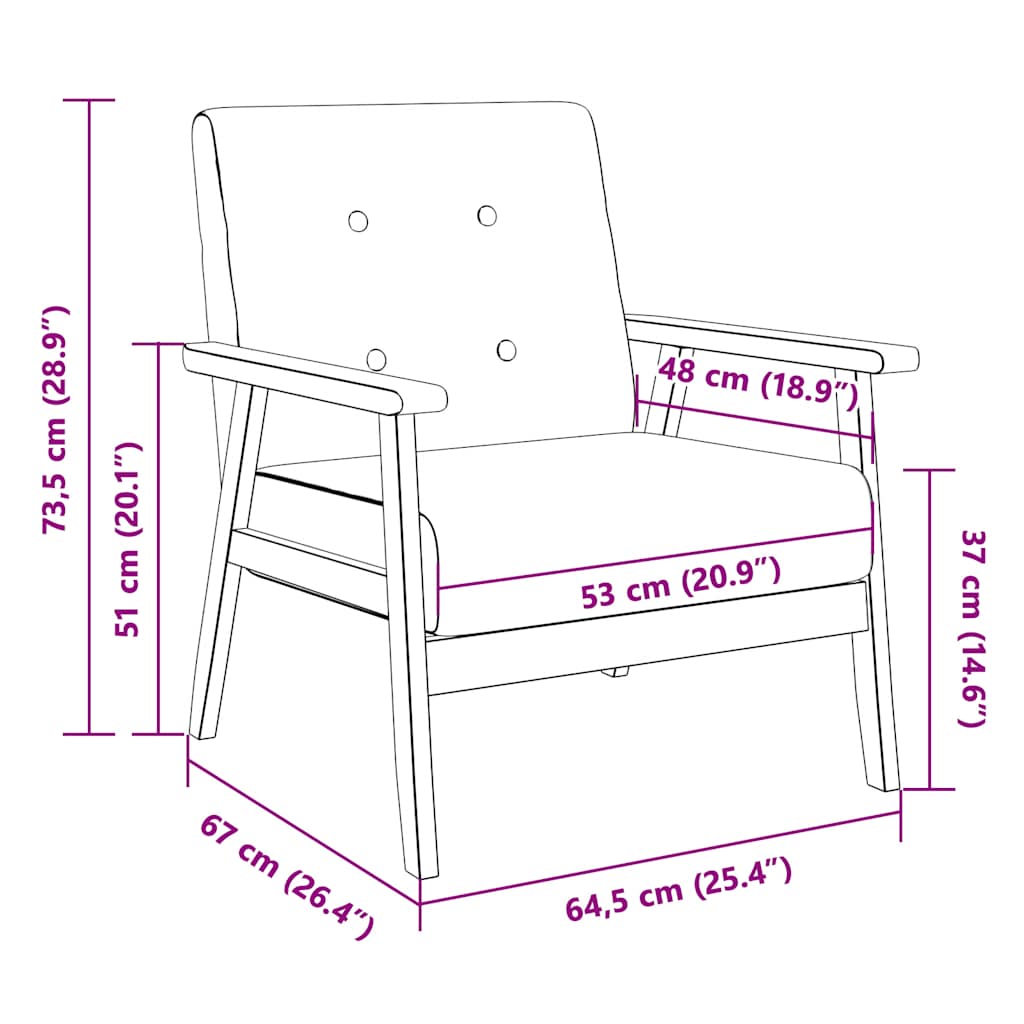 Πολυθρόνα Μπλε Υφασμάτινη - PAKOBAZAAR