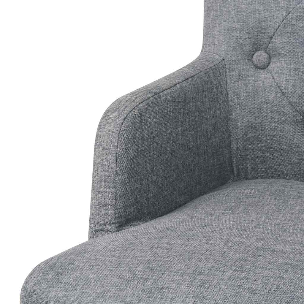 Σκαμπό Μπαρ 2 τεμ. Ανοιχτό Γκρι Υφασμάτινα