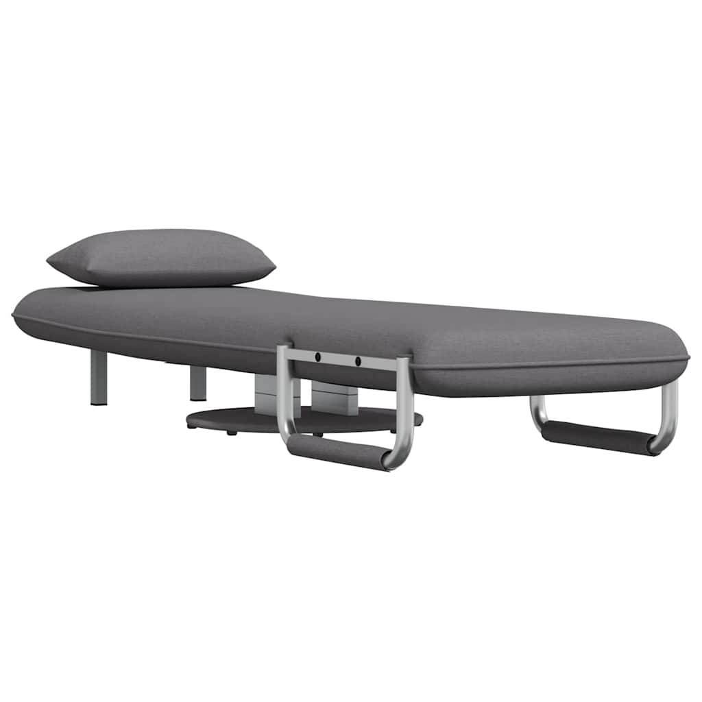 Πολυθρόνα Κρεβάτι Περιστρεφόμενη Σκούρο Γκρι Υφασμάτινη - PAKOBAZAAR