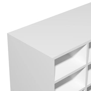 Ραφιέρα Παπουτσιών Λευκή 92x30x67,5 εκ. από Επεξ. Ξύλο - PAKOBAZAAR
