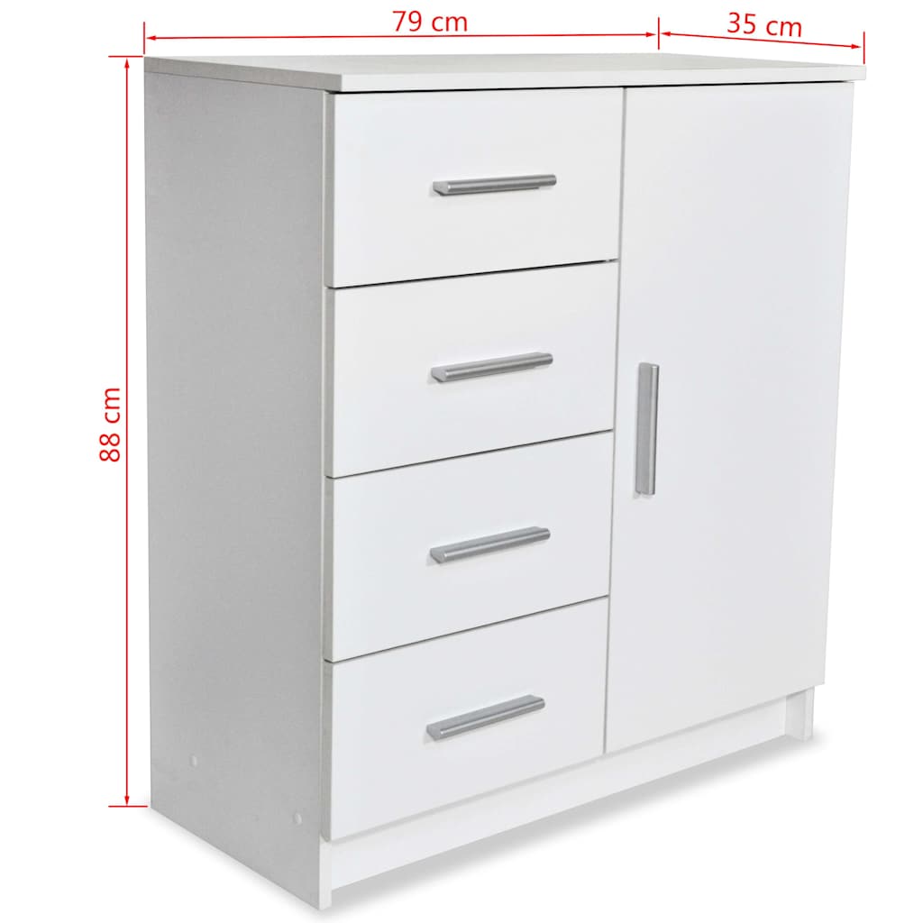 Ντουλάπι Λευκό 79 x 35 x 88 εκ. από Μοριοσανίδα
