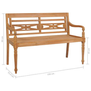 Παγκάκι Batavia 150 εκ. από Ξύλο Teak
