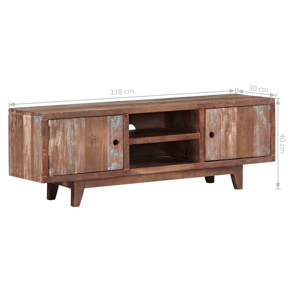 Έπιπλο Τηλεόρασης Vintage 118 x 30 x 40 εκ. Μασίφ Ξύλο Ακακίας - Pakobazaar