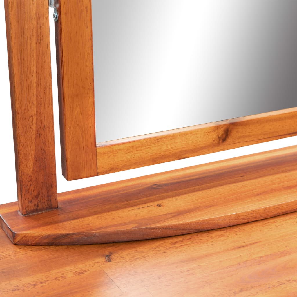 Μπουντουάρ με Σκαμπό και Καθρέφτη από Μασίφ Ξύλο Ακακίας - PAKOBAZAAR