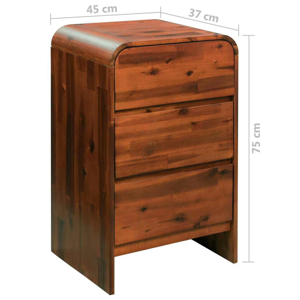 Συρταριέρα 45 x 37 x 75 εκ. από Μασίφ Ξύλο Ακακίας