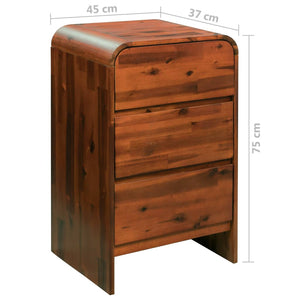 Συρταριέρα 45 x 37 x 75 εκ. από Μασίφ Ξύλο Ακακίας
