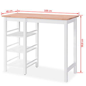 Σετ Επίπλων Μπαρ 3 τεμ. Λευκό από MDF - PAKOBAZAAR