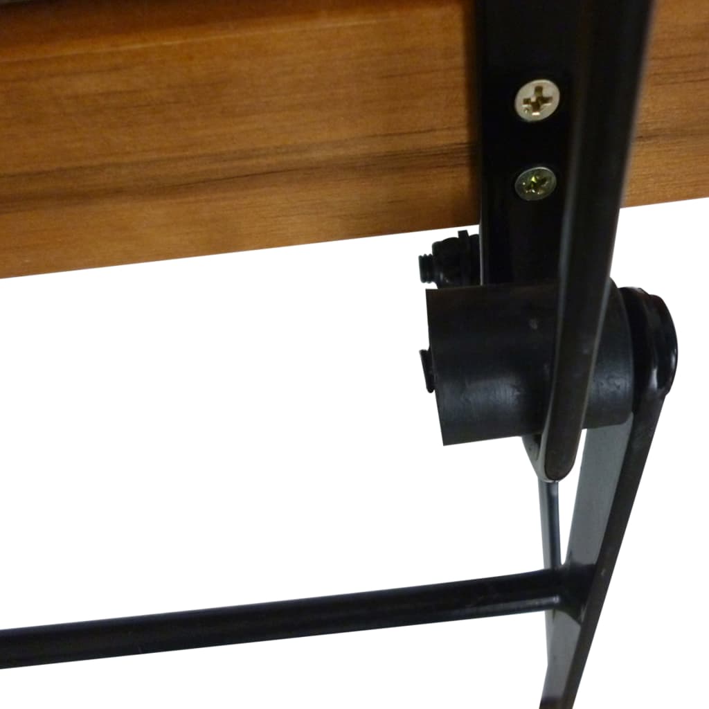 Καρέκλες Κήπου Πτυσσόμενες 2 τεμ. από Ατσάλι/Μασίφ Ξύλο Ακακίας