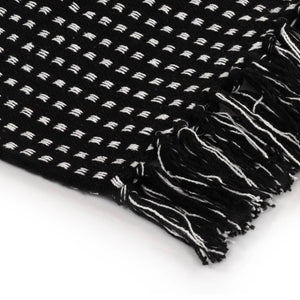 Ριχτάρι Καρό Μαύρο 125 x 150 εκ. Βαμβακερό - PAKOBAZAAR