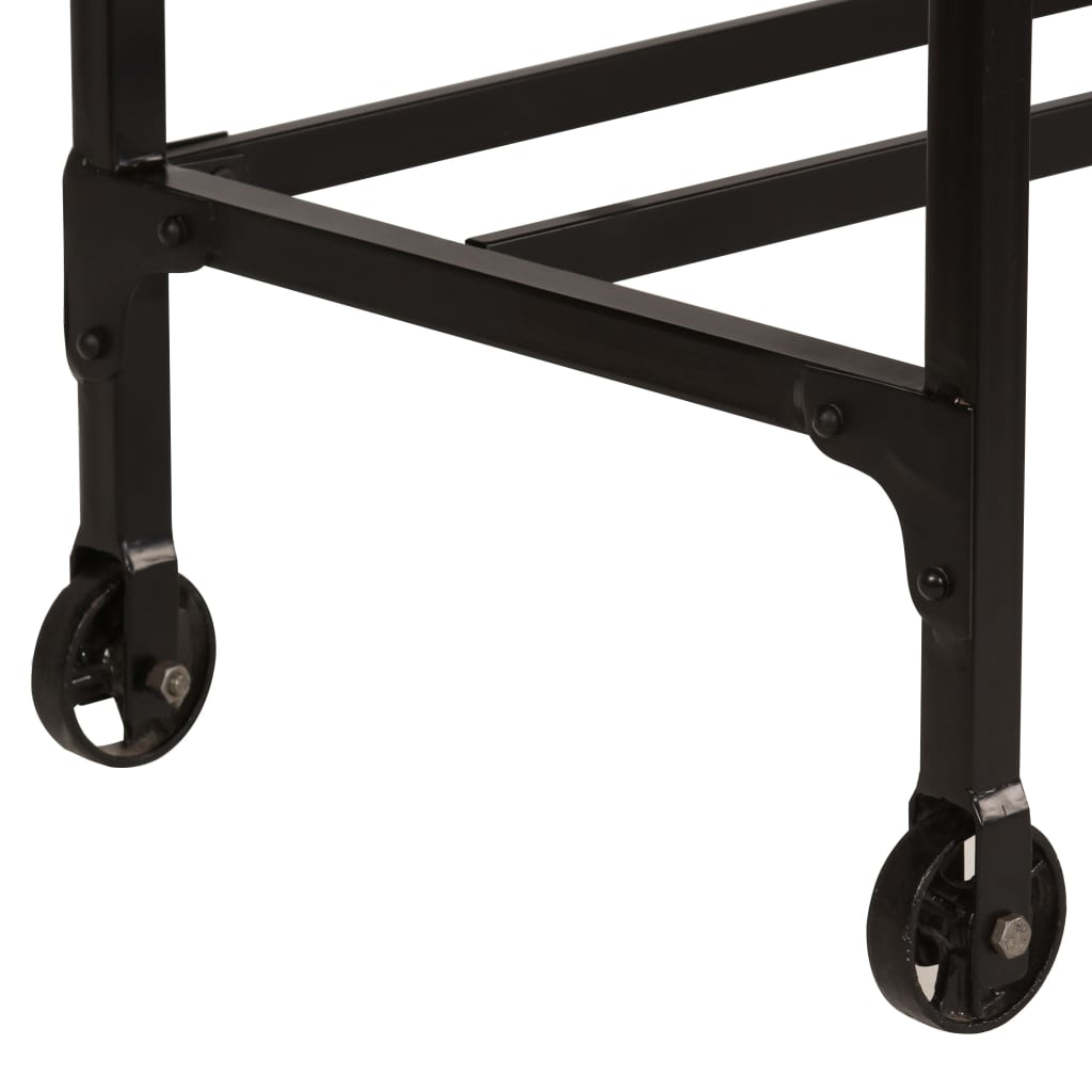 Γραφείο 115x50x76 εκ. Μασίφ Ξύλο Μάνγκο με Πτυσσόμενο Σκαμπό - PAKOBAZAAR