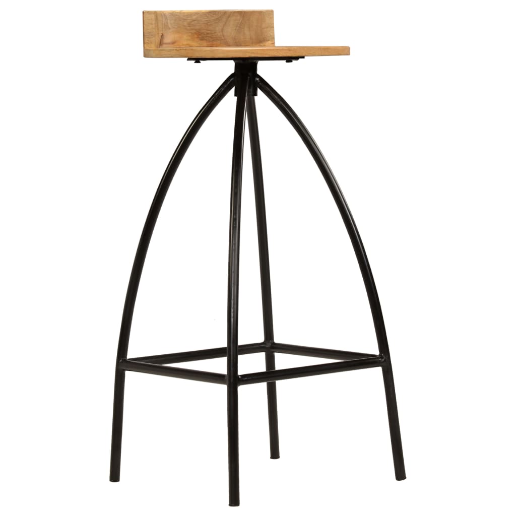 Σκαμπό Μπαρ 2 τεμ. από Μασίφ Ξύλο Μάνγκο - PAKOBAZAAR