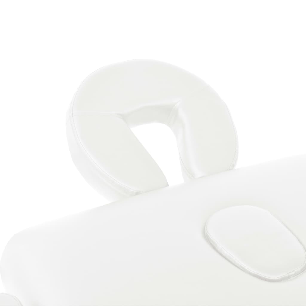 Κρεβάτι Μασάζ 2 Θέσεων Πτυσσόμενο Λευκό με Πάχος 10 εκ. - Pakobazaar