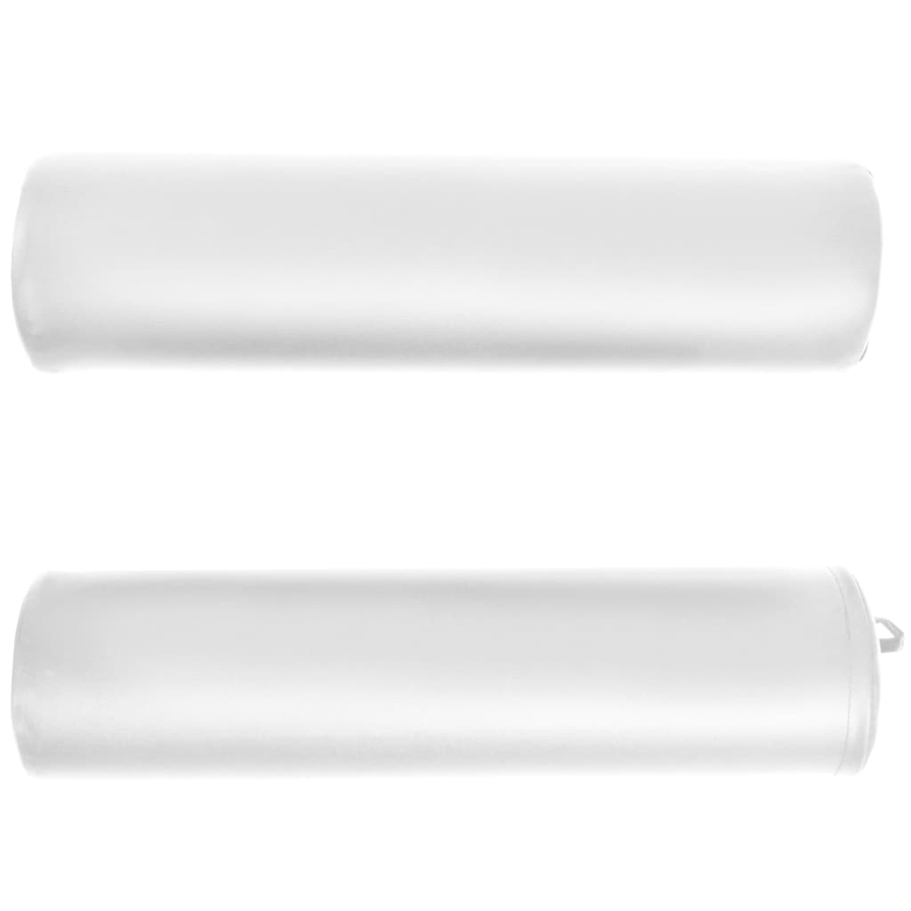 Κρεβάτι Μασάζ Πτυσσόμενο Οβάλ Λευκό Πάχος 4 εκ. & 2 Μαξιλάρια - Pakobazaar