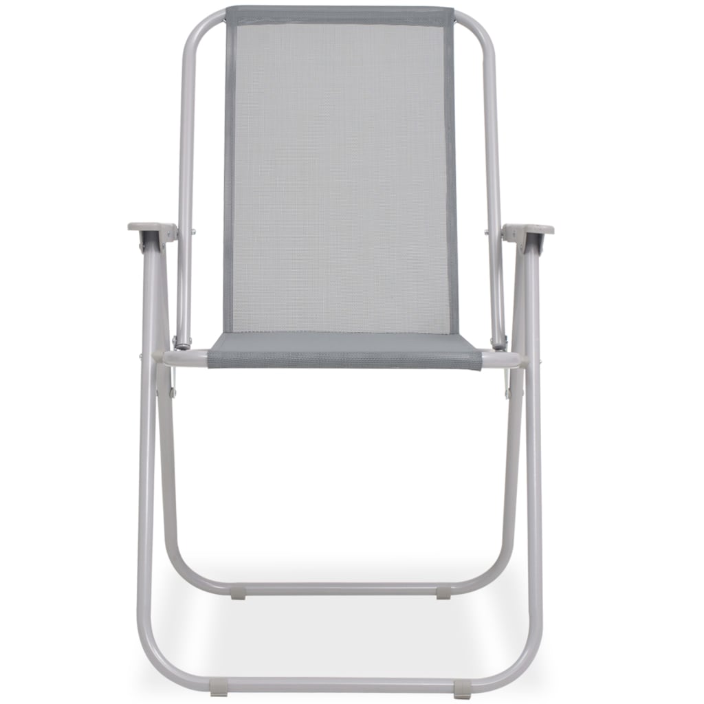 Σετ Τραπεζαρίας Εξωτερικού Χώρου 8 τεμ. Γκρι Ατσάλι / Textilene