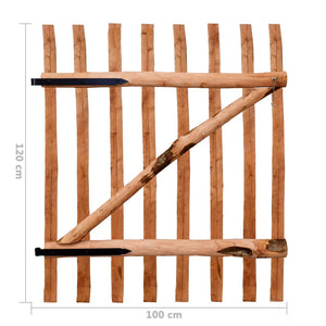 Πόρτα Φράχτη Μονή 100 x 120εκ. από Εμποτισμένο Ξύλο Φουντουκιάς - Pakobazaar
