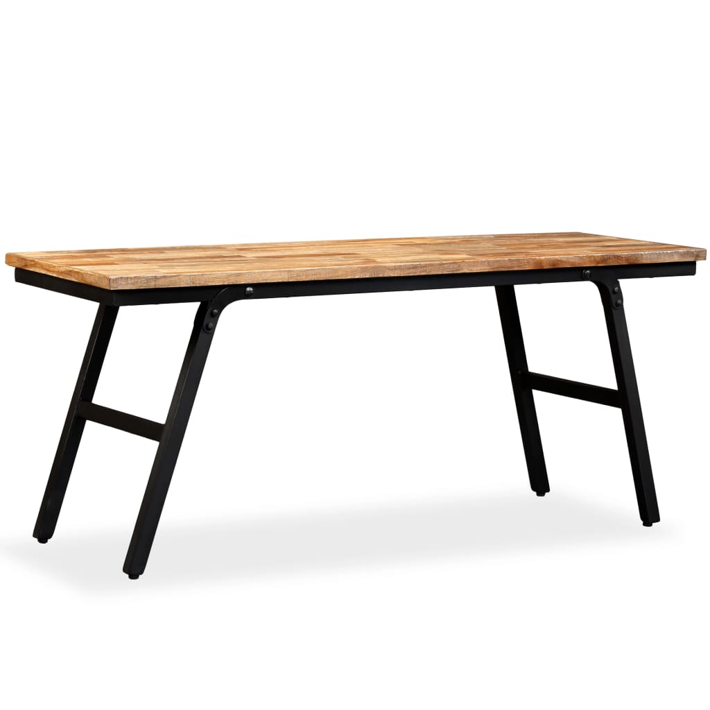 Πάγκος 110 x 35 x 45 εκ. από Ανακυκλωμένο Ξύλο Teak και Ατσάλι