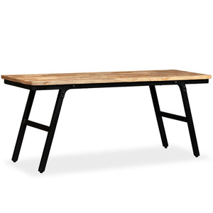 Πάγκος 110 x 35 x 45 εκ. από Ανακυκλωμένο Ξύλο Teak και Ατσάλι