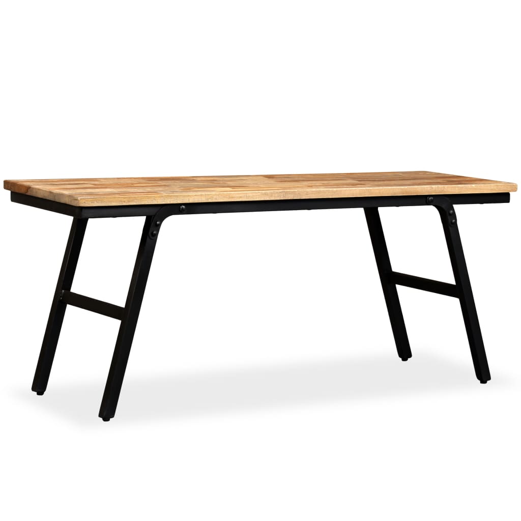 Πάγκος 110 x 35 x 45 εκ. από Ανακυκλωμένο Ξύλο Teak και Ατσάλι