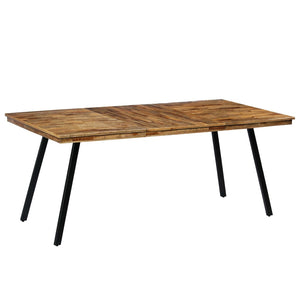 Τραπεζαρία 180x90x76 εκ. από Ανακυκλωμένο Ξύλο Teak και Ατσάλι - PAKOBAZAAR