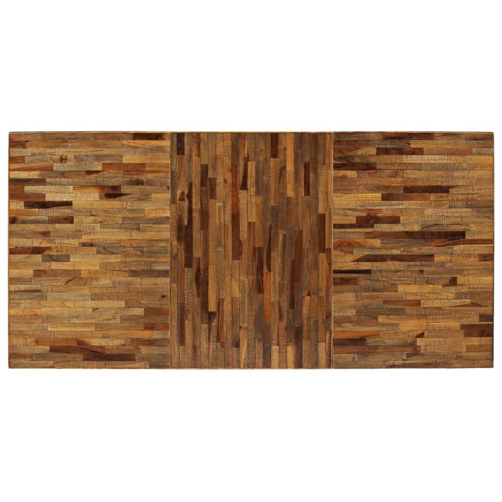 Τραπεζαρία 180x90x76 εκ. από Ανακυκλωμένο Ξύλο Teak και Ατσάλι - PAKOBAZAAR
