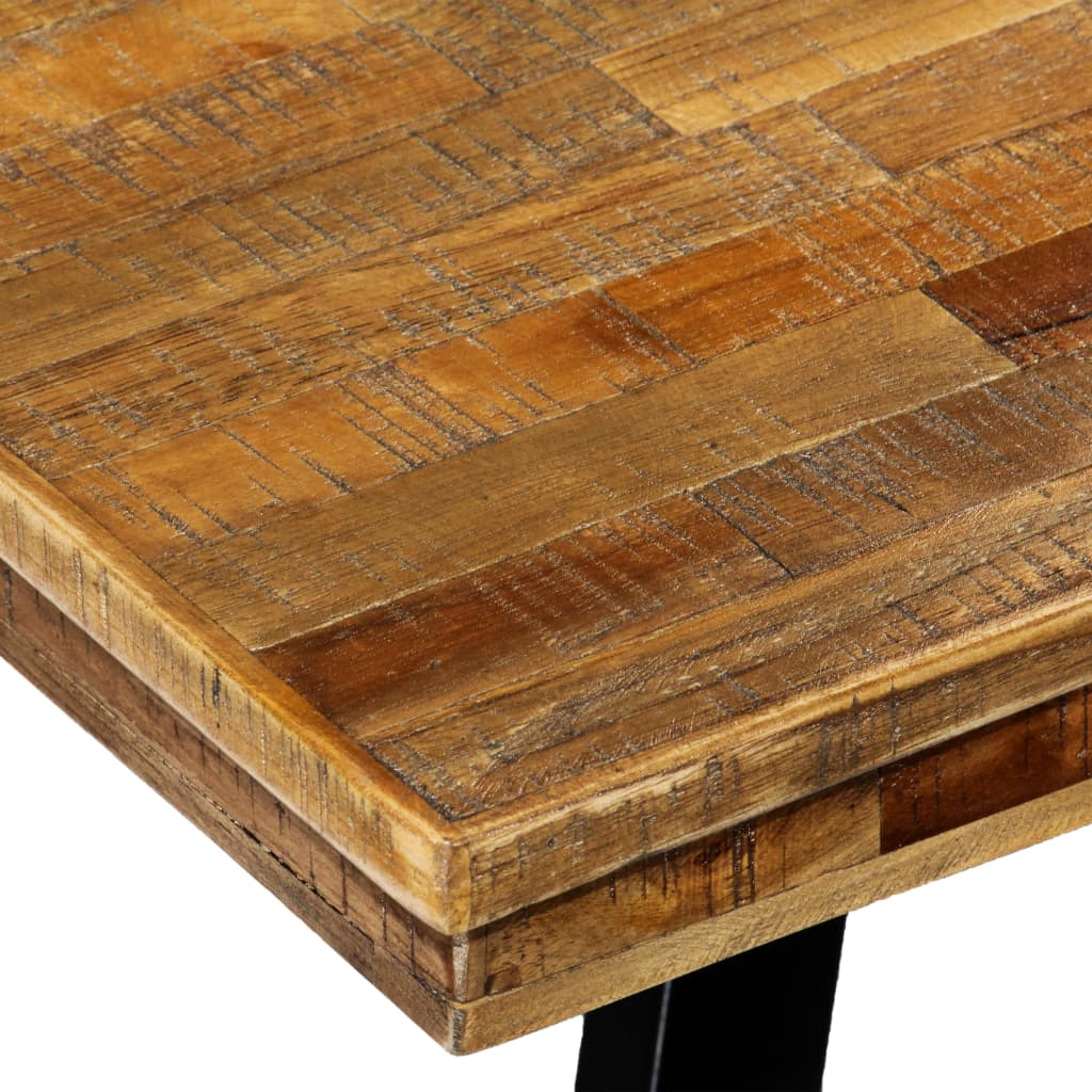 Τραπεζαρία 180x90x76 εκ. από Ανακυκλωμένο Ξύλο Teak και Ατσάλι - PAKOBAZAAR