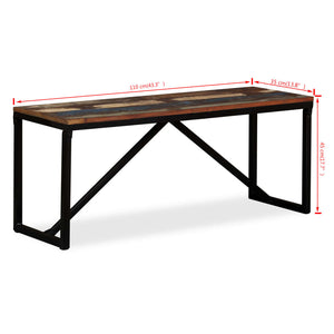 Πάγκος 110 x 35 x 45 εκ. από Μασίφ Ανακυκλωμένο Ξύλο - PAKOBAZAAR