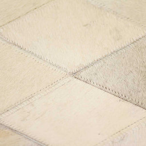 Χαλί Patchwork Ρόμβοι Γκρι 160 x 230 εκ. από Γνήσιο Δέρμα