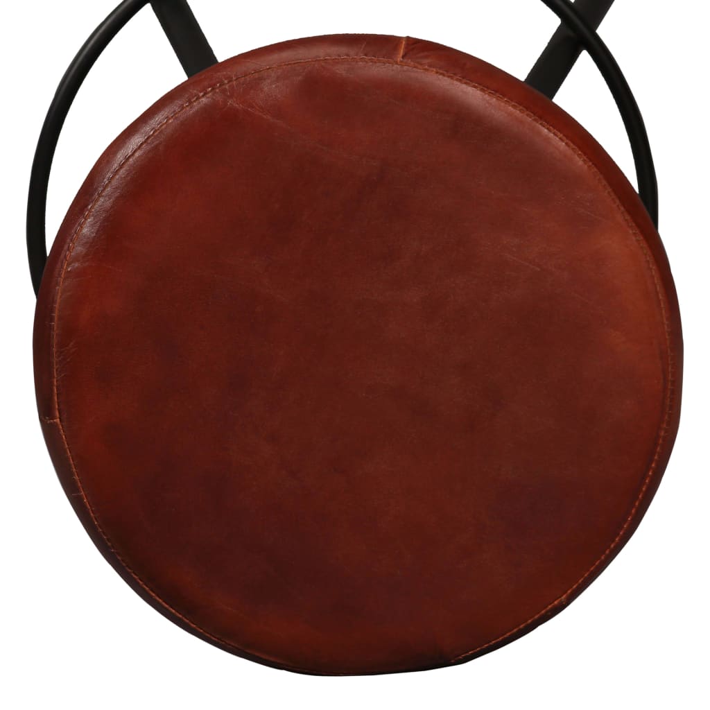 Σκαμπό Μπαρ 2 τεμ. από Γνήσιο Δέρμα - Pakobazaar