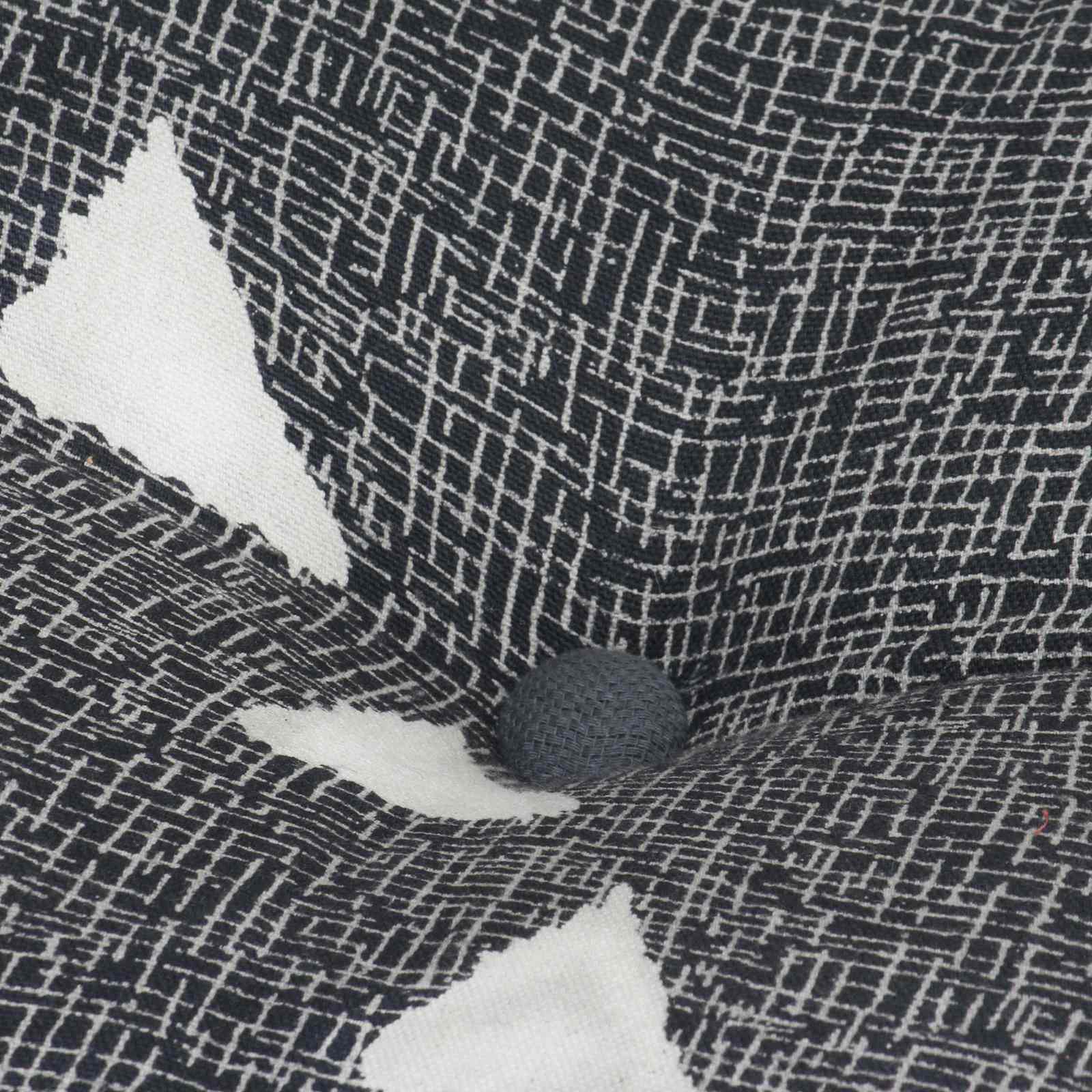 Πουφ Γεωμετρικό Γκρι και Λευκό 40 x 40 x 40 cm ύφασμα - PAKOBAZAAR