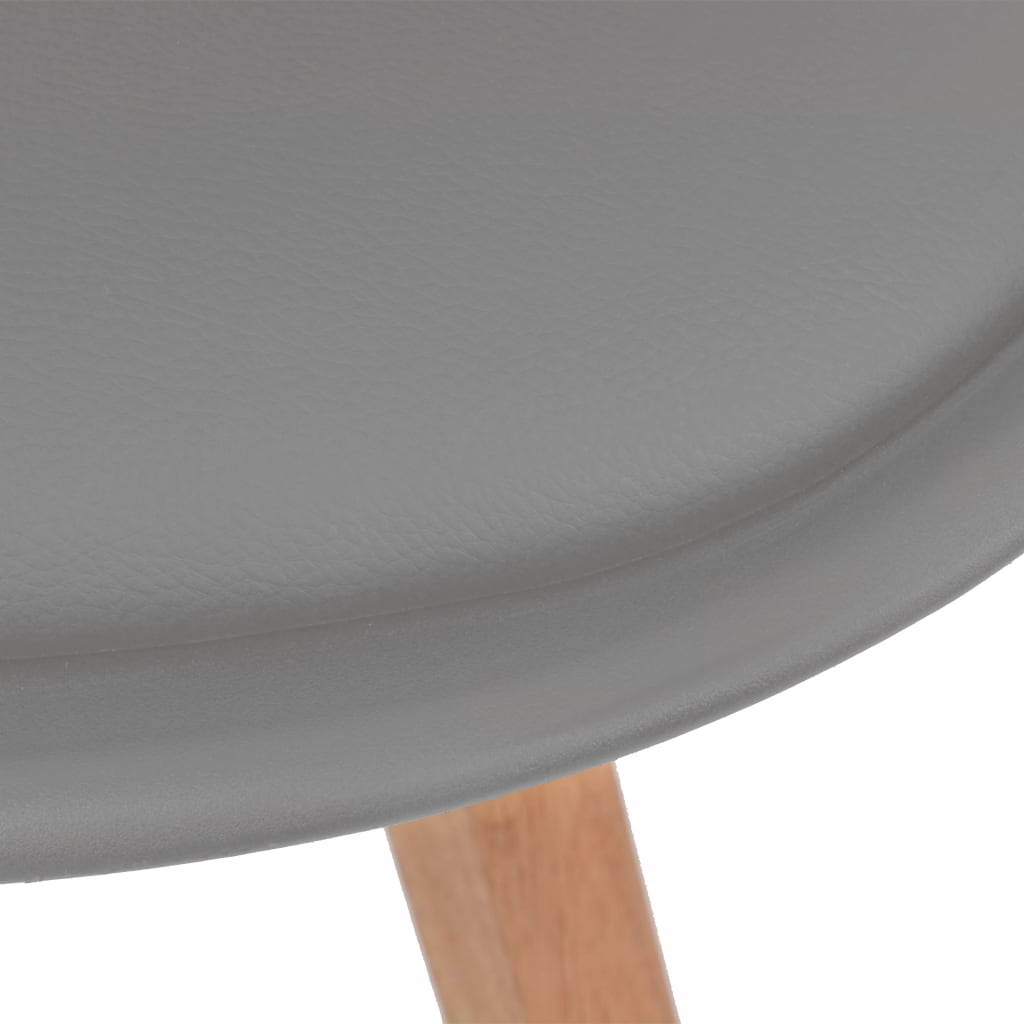 Καρέκλες Τραπεζαρίας 6 τεμ. Γκρι Πλαστικές - PAKOBAZAAR