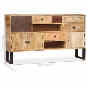 Μπουφές 140 x 30 x 80 εκ. από Μασίφ Ξύλο Μάνγκο