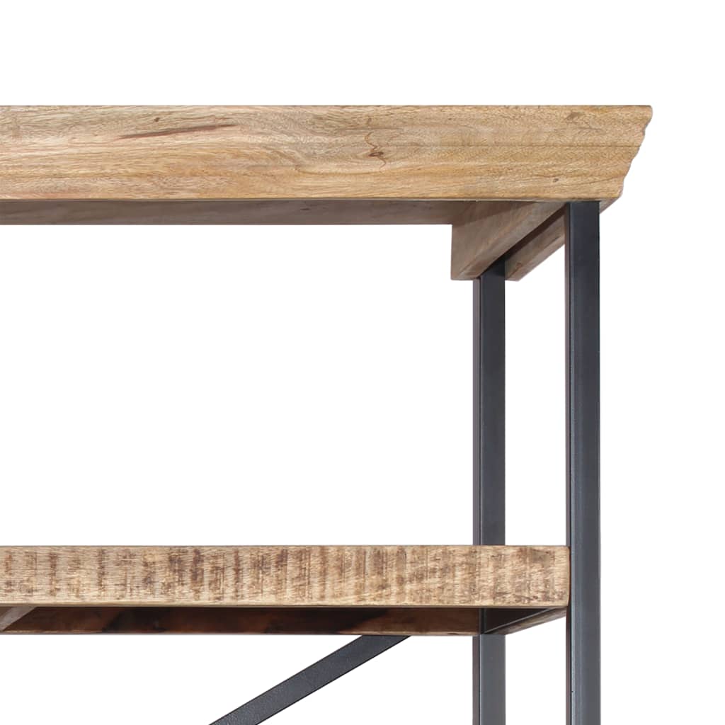 Βιβλιοθήκη με Ντουλάπι 120x35x200 εκ. από Μασίφ Ξύλο Μάνγκο - Pakobazaar