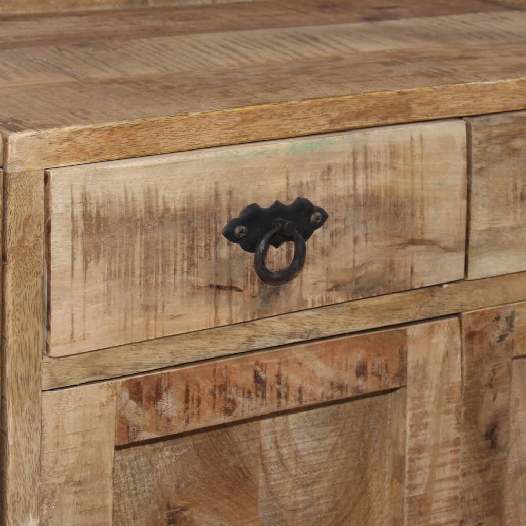 Βιβλιοθήκη με Ντουλάπι 120x35x200 εκ. από Μασίφ Ξύλο Μάνγκο - Pakobazaar