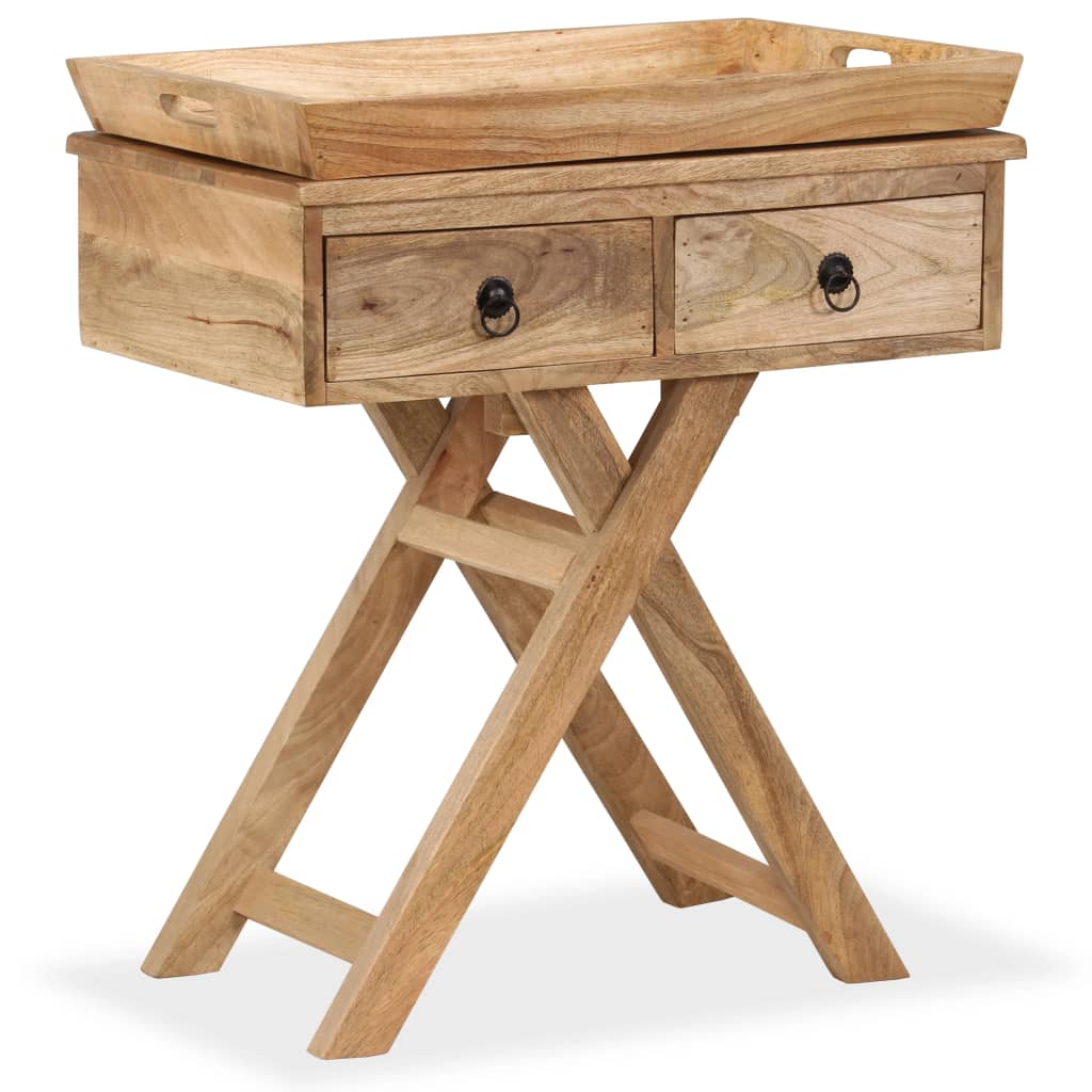 Τραπέζι Βοηθητικό 65x40x76 εκ. από Μασίφ Ξύλο Μάνγκο - PAKOBAZAAR