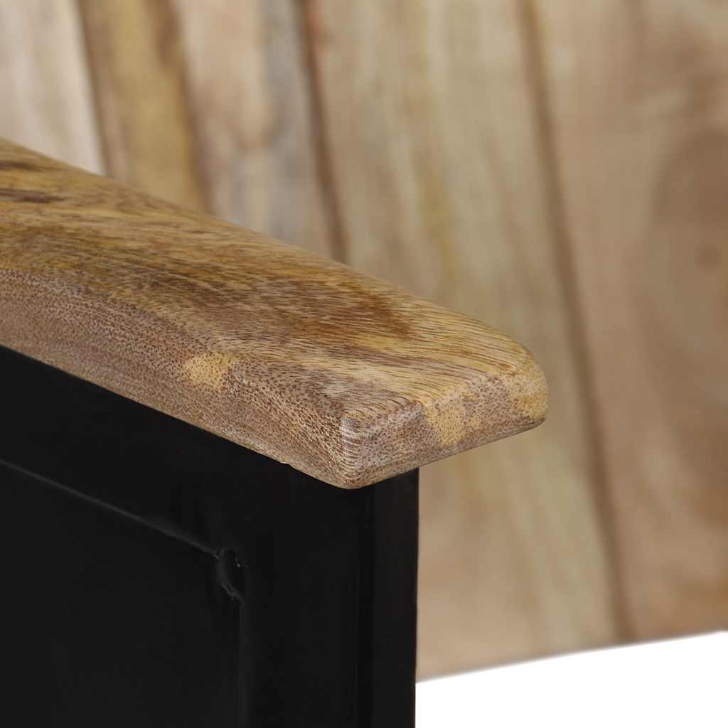 Διθέσιο Κάθισμα από Μασίφ Ξύλο Μάνγκο και Ατσάλι - PAKOBAZAAR