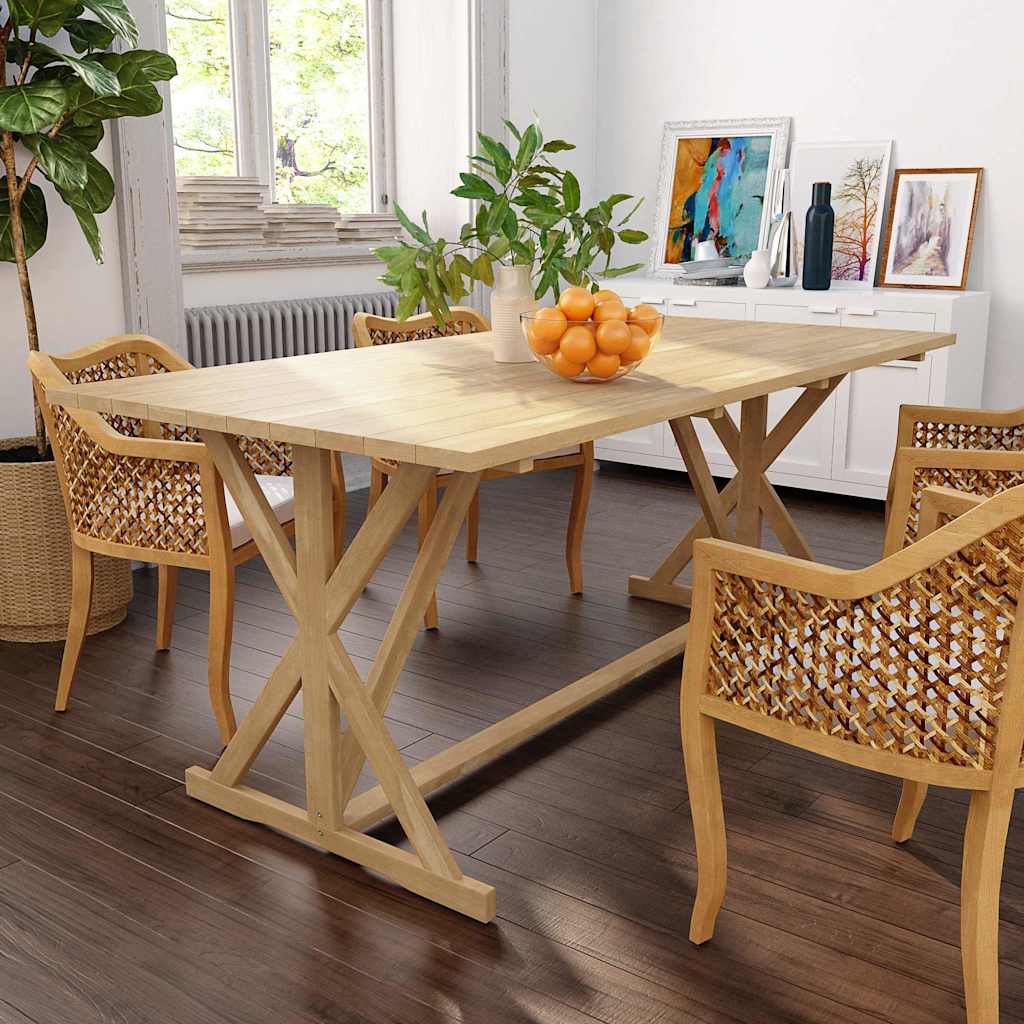 Τραπεζαρία Καφέ 180 x 90 x 75 cm Στερεό Ξύλο Τίκ