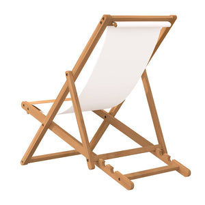 Ξαπλώστρα Κρεμ 56 x 105 x 96 εκ. από Ξύλο Teak - Pakobazaar