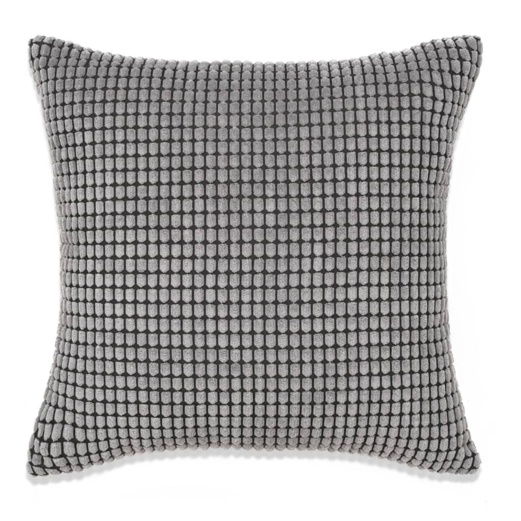 Σετ Μαξιλαριών 2 τεμ. Γκρι 60 x 60 εκ. Βελουτέ - Pakobazaar