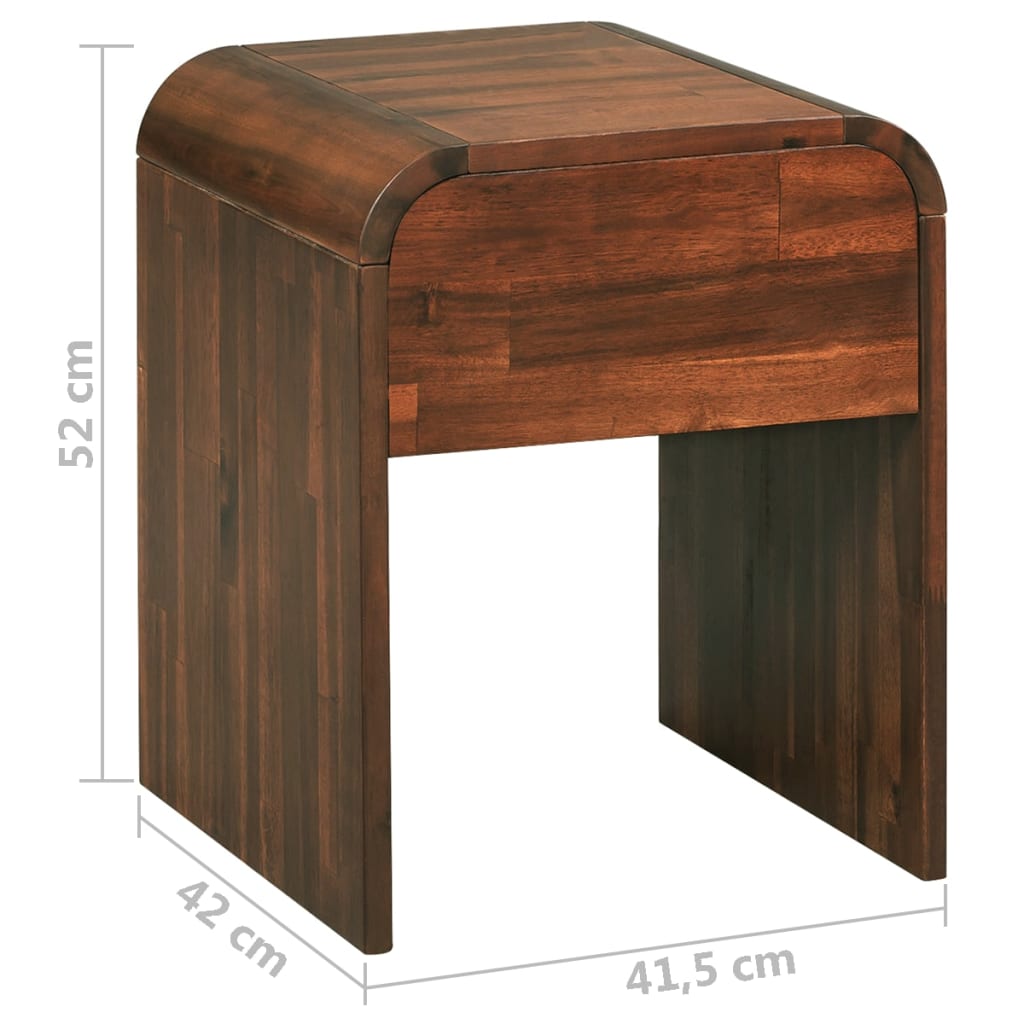 Κομοδίνο 41,5 x 42 x 52 εκ. από Μασίφ Ξύλο Ακακίας - PAKOBAZAAR