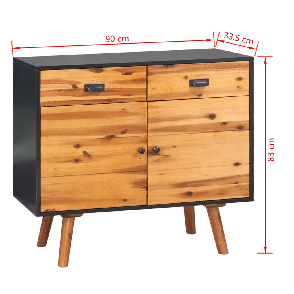 Μπουφές Ψηλός 90 x 33,5 x 83 εκ. από Μασίφ Ξύλο Ακακίας