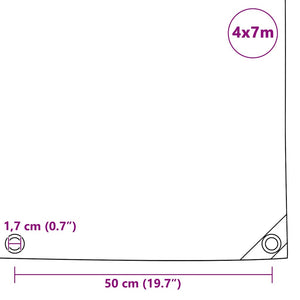 Μουσαμάς 650 γρ./μ.² Πράσινος 4 x 7 μ. - Pakobazaar